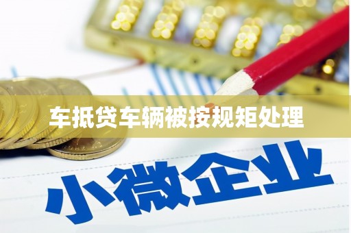 正定车抵贷车辆被按规矩处理