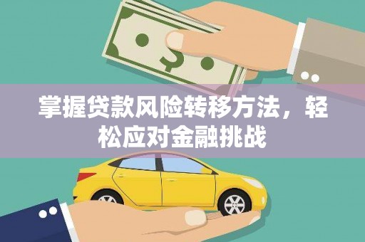 南湖掌握贷款风险转移方法，轻松应对金融挑战